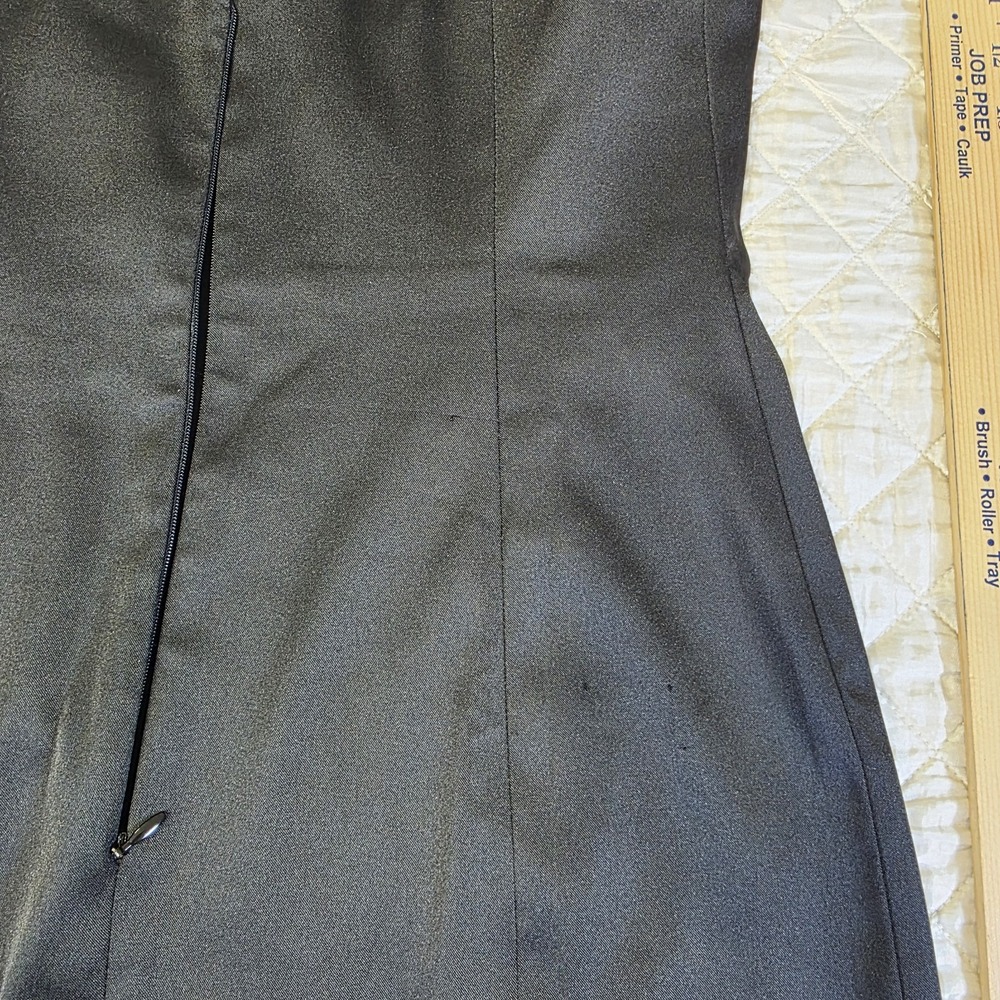 Vintage 90s Laundry Womens Black 8‎ Formal Halter Cocktail Party Dress Slit HOCO - Picture 10 of 15